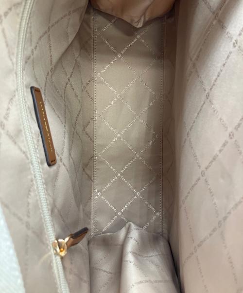 MICHAEL KORS（マイケル・コース）MICHAEL KORS (マイケル・コース) MIRELLA　トートバッグ アイボリー×ブラウンの古着・服飾アイテム