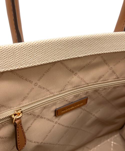 MICHAEL KORS（マイケル・コース）MICHAEL KORS (マイケル・コース) MIRELLA　トートバッグ アイボリー×ブラウンの古着・服飾アイテム