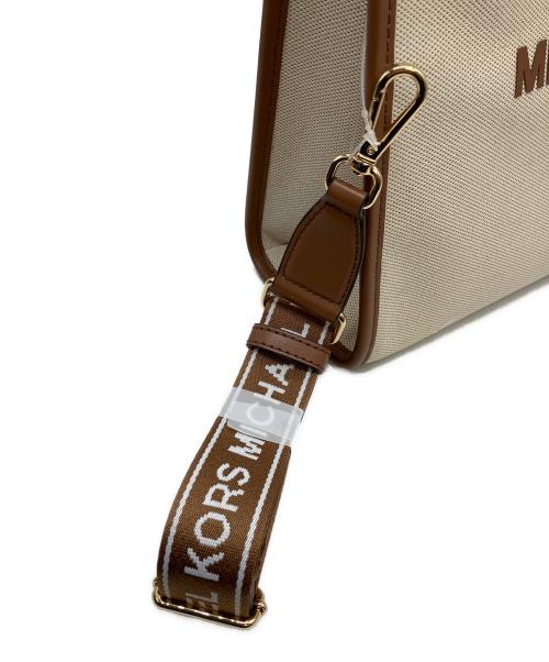 MICHAEL KORS（マイケル・コース）MICHAEL KORS (マイケル・コース) MIRELLA　トートバッグ アイボリー×ブラウンの古着・服飾アイテム