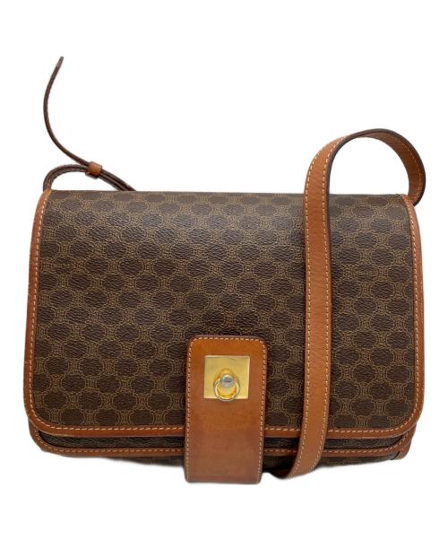 CELINE（セリーヌ）CELINE (セリーヌ) マカダム　ショルダーバッグ ブラウンの古着・服飾アイテム