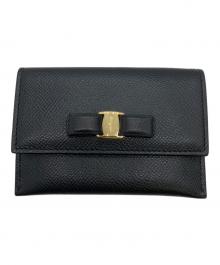 Salvatore Ferragamo（サルヴァトーレ フェラガモ）の古着「ガンチーニ カードケース」｜ブラック