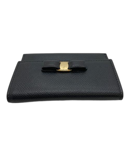Salvatore Ferragamo（サルヴァトーレ フェラガモ）Salvatore Ferragamo (サルヴァトーレ フェラガモ) ガンチーニ カードケース ブラックの古着・服飾アイテム