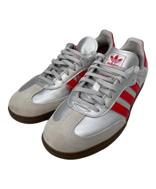 adidas（アディダス）adidas (アディダス) Samba Shibuya スニーカー シルバー×レッド サイズ:25cmの古着・服飾アイテム