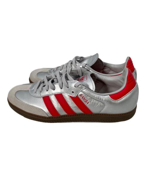 adidas（アディダス）adidas (アディダス) Samba Shibuya スニーカー シルバー×レッド サイズ:25cmの古着・服飾アイテム