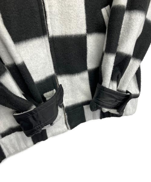 UNDERCOVER（アンダーカバー）UNDERCOVER (アンダーカバー) FRAGMENT DESIGN (フラグメントデザイン) チェッカーフリースジャケット ブラック サイズ:3の古着・服飾アイテム
