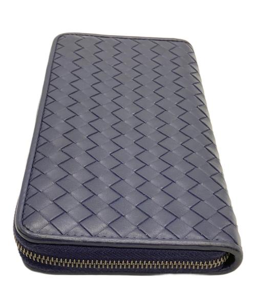 BOTTEGA VENETA（ボッテガベネタ）BOTTEGA VENETA (ボッテガベネタ) イントレチャート　長財布 ネイビーの古着・服飾アイテム