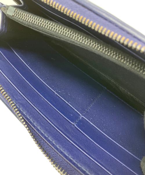 BOTTEGA VENETA（ボッテガベネタ）BOTTEGA VENETA (ボッテガベネタ) イントレチャート　長財布 ネイビーの古着・服飾アイテム