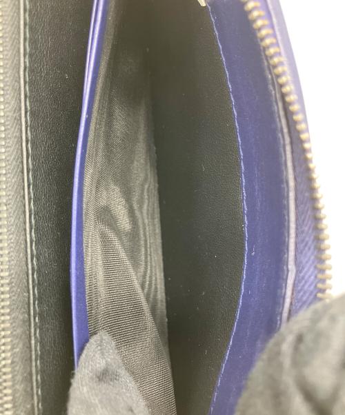 BOTTEGA VENETA（ボッテガベネタ）BOTTEGA VENETA (ボッテガベネタ) イントレチャート　長財布 ネイビーの古着・服飾アイテム
