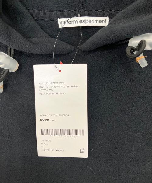 uniform experiment（ユニフォームエクスペリメント）uniform experiment (ユニフォームエクスペリメント) POLARTEC FLEECE PULLOVER ブラック サイズ:３ 未使用品の古着・服飾アイテム