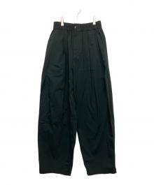 BABYLONE（バビロン）の古着「タックナイロンパンツ」｜ブラック