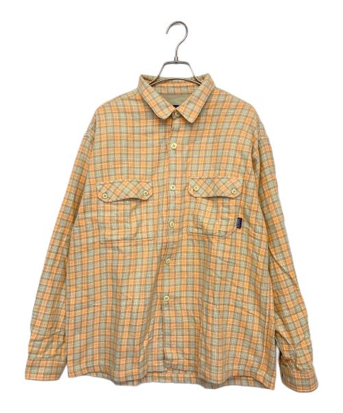 Patagonia（パタゴニア）Patagonia (パタゴニア) ヘビーフランネルシャツ オレンジ サイズ:Mの古着・服飾アイテム