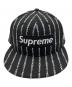 New Era (ニューエラ) SUPREME (シュプリーム) TEXT STRIPE　キャップ ブラック サイズ:７　1/2：8000円