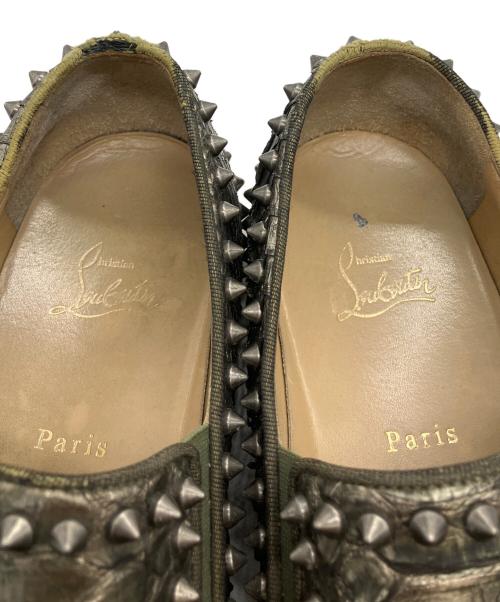 Christian Louboutin（クリスチャン・ルブタン）Christian Louboutin (クリスチャン・ルブタン) スリッポン グレー サイズ:不明の古着・服飾アイテム