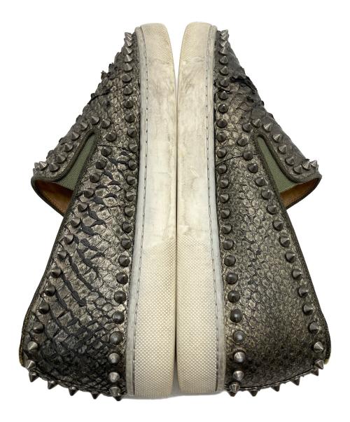 Christian Louboutin（クリスチャン・ルブタン）Christian Louboutin (クリスチャン・ルブタン) スリッポン グレー サイズ:不明の古着・服飾アイテム