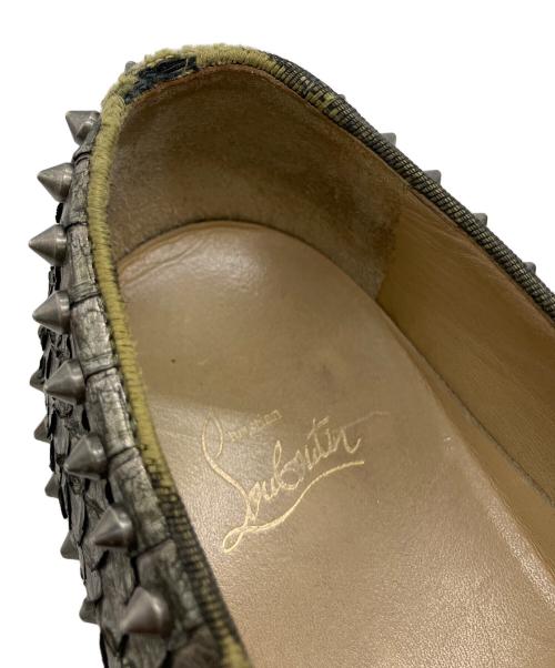 Christian Louboutin（クリスチャン・ルブタン）Christian Louboutin (クリスチャン・ルブタン) スリッポン グレー サイズ:不明の古着・服飾アイテム