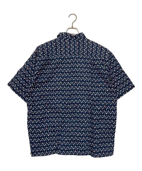 Patagonia（パタゴニア）Patagonia (パタゴニア) ACシャツ　カスリ柄　半袖シャツ ネイビー サイズ:Lの古着・服飾アイテム