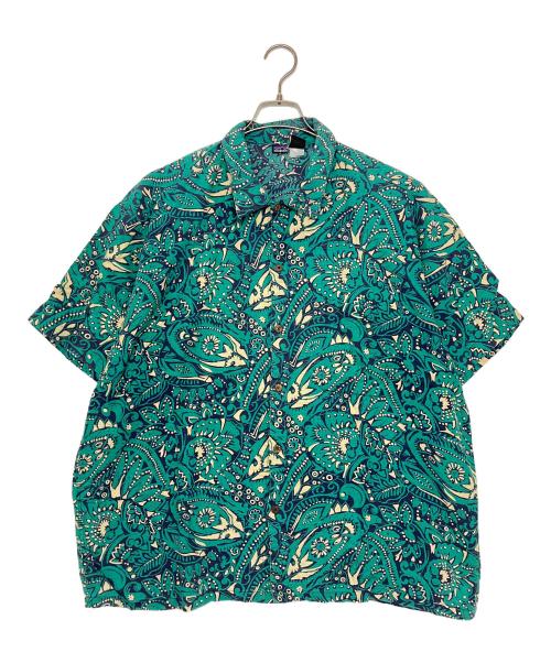 Patagonia（パタゴニア）Patagonia (パタゴニア) 90s　アロハシャツ グリーン サイズ:Lの古着・服飾アイテム
