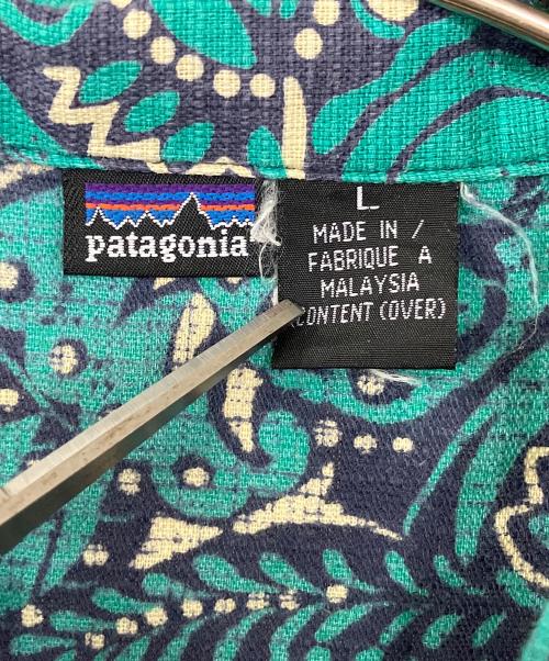 Patagonia（パタゴニア）Patagonia (パタゴニア) 90s　アロハシャツ グリーン サイズ:Lの古着・服飾アイテム