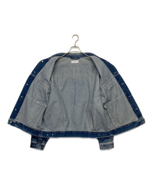 BALENCIAGA（バレンシアガ）BALENCIAGA (バレンシアガ) グラフィックペイントデニムジャケット インディゴ サイズ:34の古着・服飾アイテム
