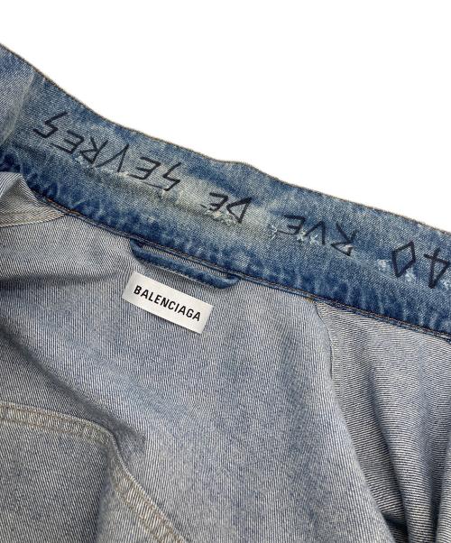 BALENCIAGA（バレンシアガ）BALENCIAGA (バレンシアガ) グラフィックペイントデニムジャケット インディゴ サイズ:34の古着・服飾アイテム