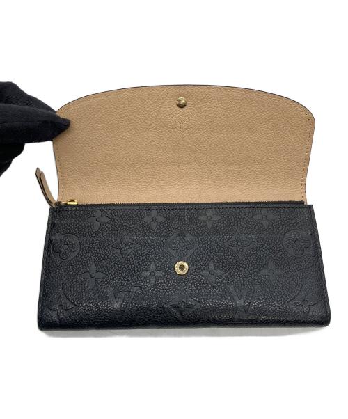 LOUIS VUITTON（ルイ ヴィトン）LOUIS VUITTON (ルイ ヴィトン) ポルトフォイユ・エミリー　長財布 ブラックの古着・服飾アイテム