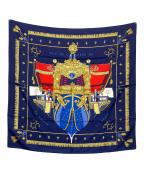 HERMESエルメス）の古着「カレ90　シルクスカーフ」｜ネイビー