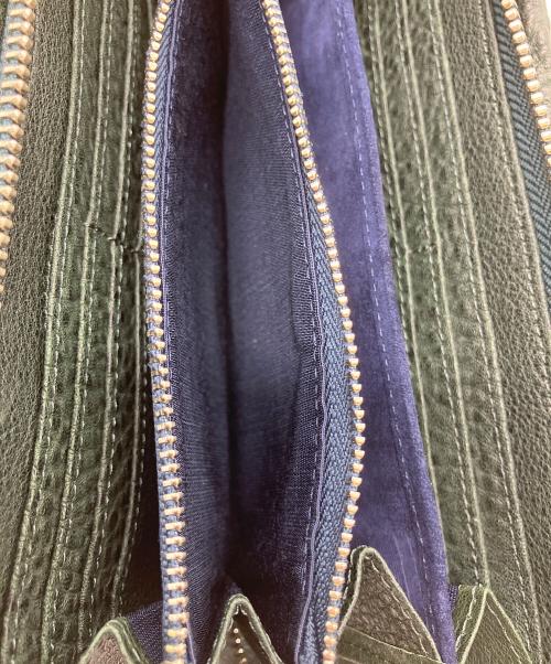 土屋鞄（ツチヤカバン）土屋鞄 (ツチヤカバン) トーンオイルヌメ　長財布 グリーンの古着・服飾アイテム