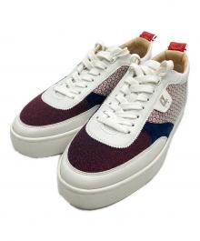 Christian Louboutin（クリスチャン・ルブタン）の古着「HAPPYRUI FLAT GLIT」｜ホワイト×レッド