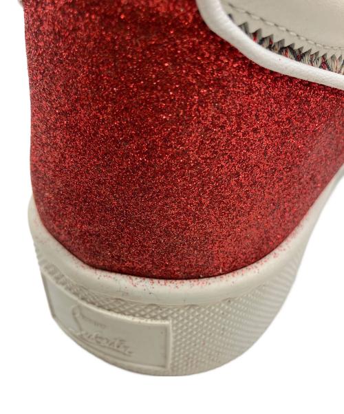 Christian Louboutin（クリスチャン・ルブタン）Christian Louboutin (クリスチャン・ルブタン) HAPPYRUI FLAT GLIT ホワイト×レッド サイズ:42 1/2の古着・服飾アイテム
