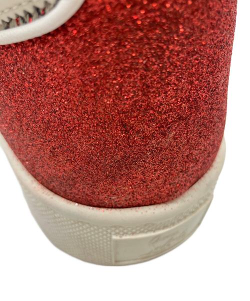 Christian Louboutin（クリスチャン・ルブタン）Christian Louboutin (クリスチャン・ルブタン) HAPPYRUI FLAT GLIT ホワイト×レッド サイズ:42 1/2の古着・服飾アイテム