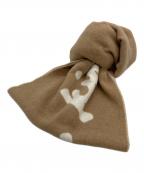 maison kitsuneメゾンキツネ）の古着「ハンドライティング スカーフ」｜ベージュ