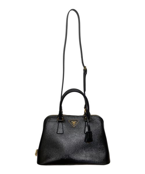 PRADA（プラダ）PRADA (プラダ) サフィアーノヴェルニーチェ 2WAYバッグ ブラックの古着・服飾アイテム