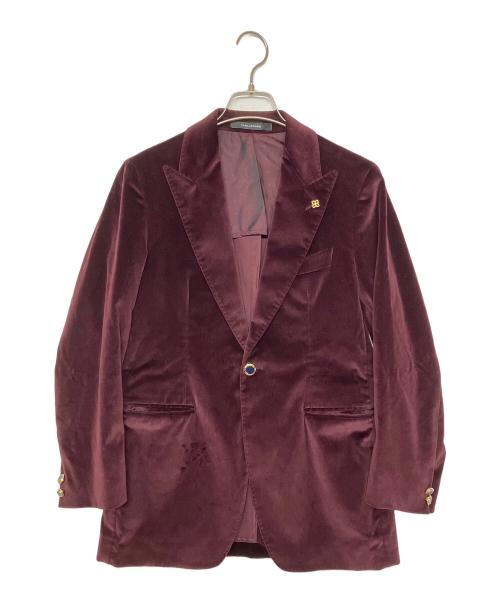 TAGLIATORE（タリアトーレ）TAGLIATORE (タリアトーレ) ベロアジャケット レッド サイズ:42の古着・服飾アイテム