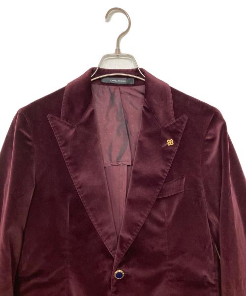 TAGLIATORE（タリアトーレ）TAGLIATORE (タリアトーレ) ベロアジャケット レッド サイズ:42の古着・服飾アイテム