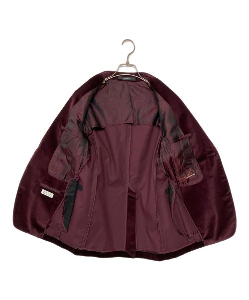 TAGLIATORE（タリアトーレ）TAGLIATORE (タリアトーレ) ベロアジャケット レッド サイズ:42の古着・服飾アイテム