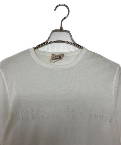HERMES（エルメス）HERMES (エルメス) サマーニット ホワイト サイズ:XSの古着・服飾アイテム