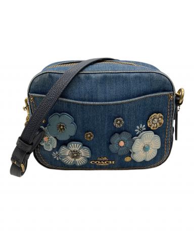 中古・古着通販】COACH (コーチ) フラワーショルダーバッグ インディゴ