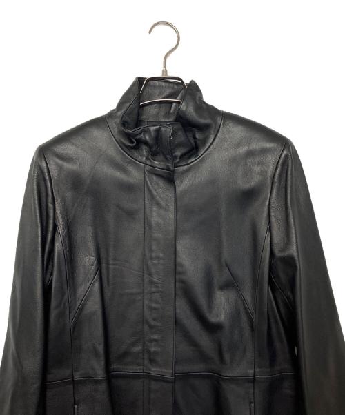 YUKI BELLE FEMME（YUKI BELLE FEMME）YUKI BELLE FEMME (YUKI BELLE FEMME) レザーコート ブラック サイズ:11号の古着・服飾アイテム