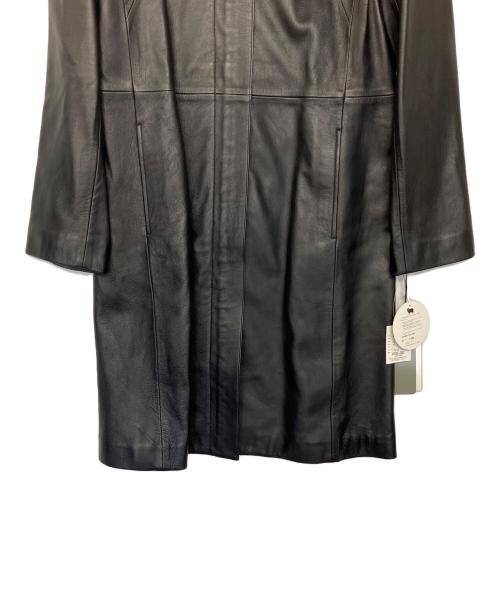 YUKI BELLE FEMME（YUKI BELLE FEMME）YUKI BELLE FEMME (YUKI BELLE FEMME) レザーコート ブラック サイズ:11号の古着・服飾アイテム