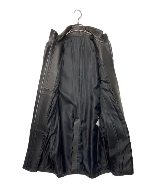 YUKI BELLE FEMME（YUKI BELLE FEMME）YUKI BELLE FEMME (YUKI BELLE FEMME) レザーコート ブラック サイズ:11号の古着・服飾アイテム