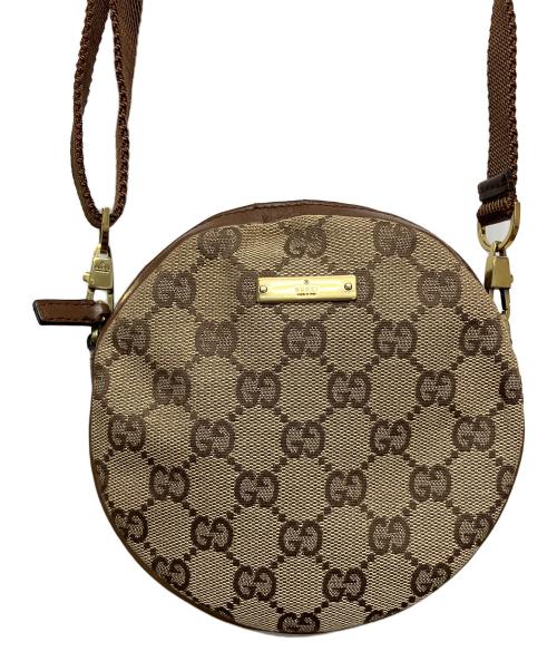 GUCCI（グッチ）GUCCI (グッチ) GGキャンバス ショルダーポーチ ブラウンの古着・服飾アイテム