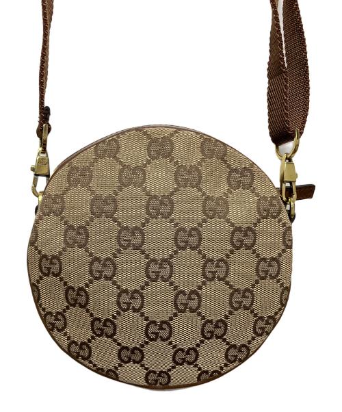 GUCCI（グッチ）GUCCI (グッチ) GGキャンバス ショルダーポーチ ブラウンの古着・服飾アイテム