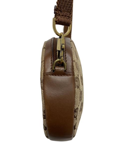 GUCCI（グッチ）GUCCI (グッチ) GGキャンバス ショルダーポーチ ブラウンの古着・服飾アイテム