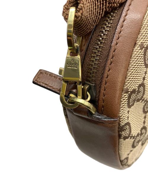 GUCCI（グッチ）GUCCI (グッチ) GGキャンバス ショルダーポーチ ブラウンの古着・服飾アイテム