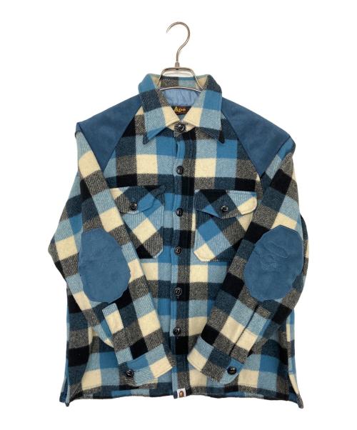 A BATHING APE（ア ベイシング エイプ）A BATHING APE (ア ベイシング エイプ) CPOジャケット スカイブルー サイズ:Sの古着・服飾アイテム