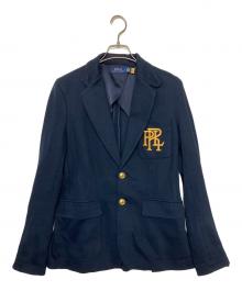 POLO RALPH LAUREN（ポロ・ラルフローレン）の古着「ニットコットンブレザー」｜ネイビー