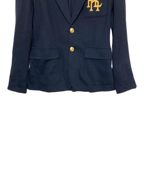 POLO RALPH LAUREN（ポロ・ラルフローレン）POLO RALPH LAUREN (ポロ・ラルフローレン) ニットコットンブレザー ネイビー サイズ:８の古着・服飾アイテム