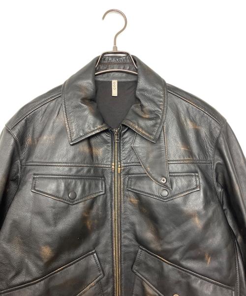 CCU（シーシーユー）CCU (シーシーユー) レザーブルゾン ブラック サイズ:２の古着・服飾アイテム