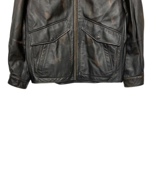 CCU（シーシーユー）CCU (シーシーユー) レザーブルゾン ブラック サイズ:２の古着・服飾アイテム