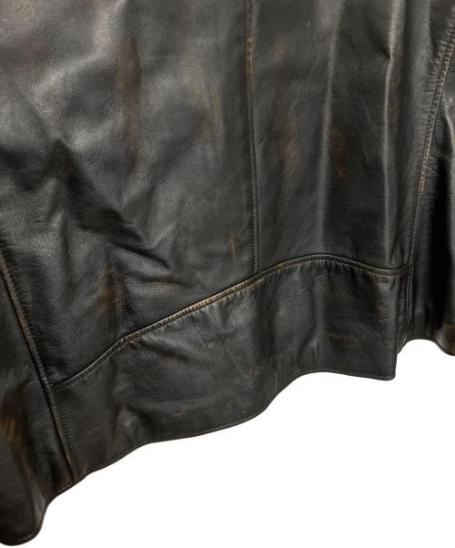 CCU（シーシーユー）CCU (シーシーユー) レザーブルゾン ブラック サイズ:２の古着・服飾アイテム